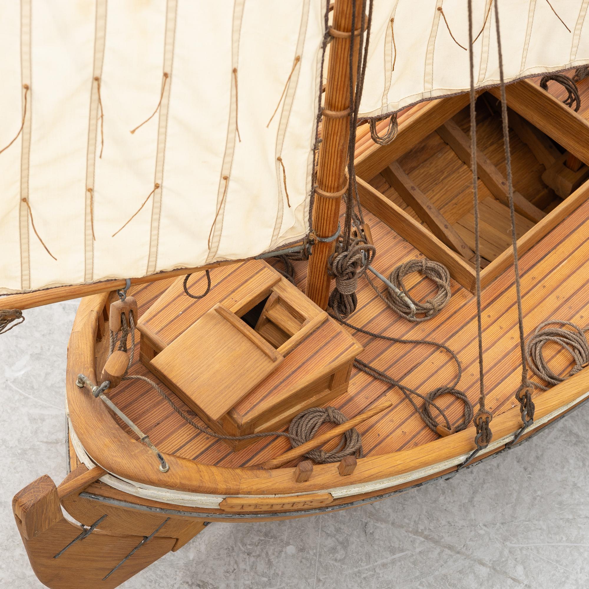 Modell av galeasen "Petter" av Orust, Lars Herngren 1990-tal.