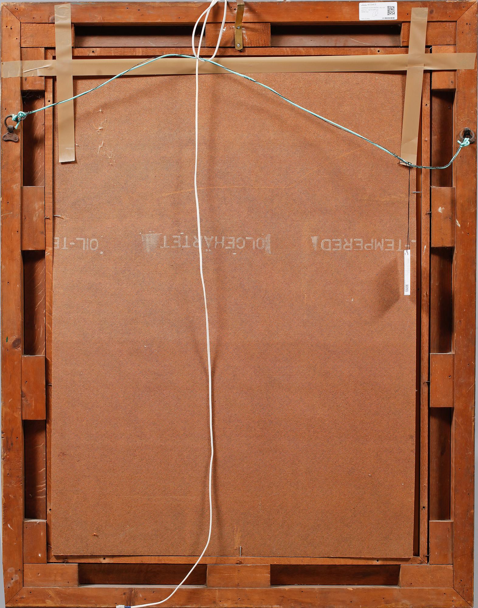 OKÄND KONSTNÄR, olja på pannå, signerad Cox, 1900-tal.