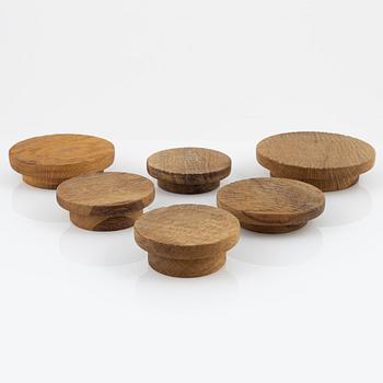 Magnus Ek, a set of six red oak serving plates for Oaxen Krog.