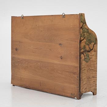 Märta Lindblom, & Carl Otto Lundgren, wall cabinet, signed and dated 1899.