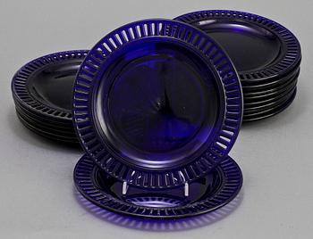 ASSIETTER, 18 st, glas, Firma Svenskt Tenn, 1900-tal.