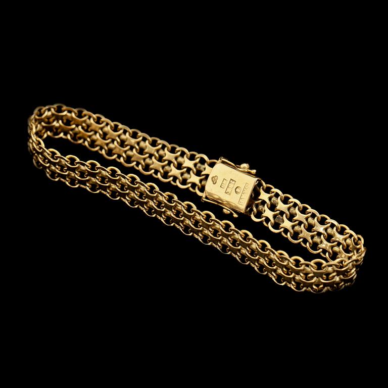 ARMLÄNK, 18 k guld, stmpl SAAB, Stockholm, 1962, vikt 17 g.