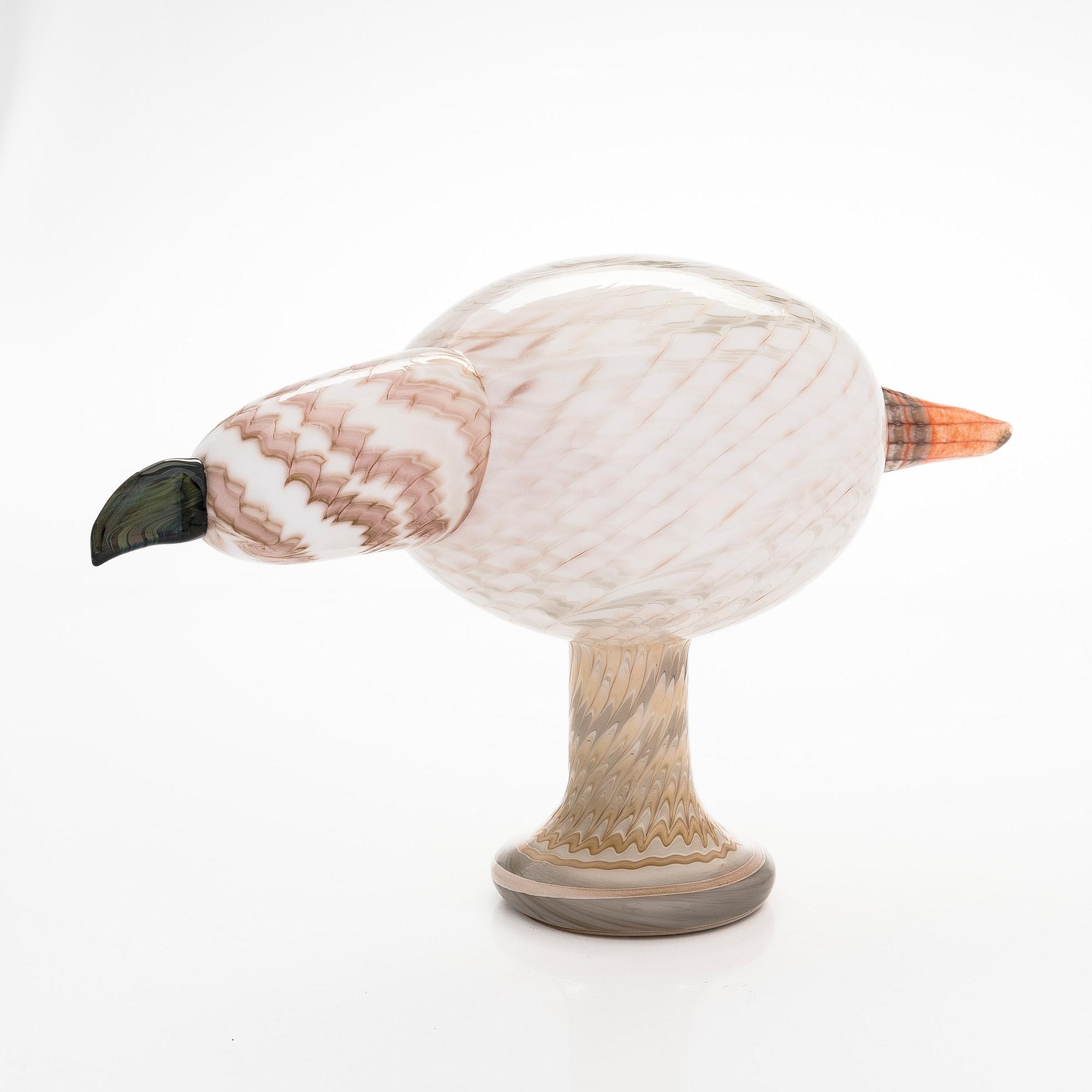 Oiva Toikka, A glass bird 'Pale (Male)', signed O. Toikka Nuutajärvi Pale Male 386/1000.