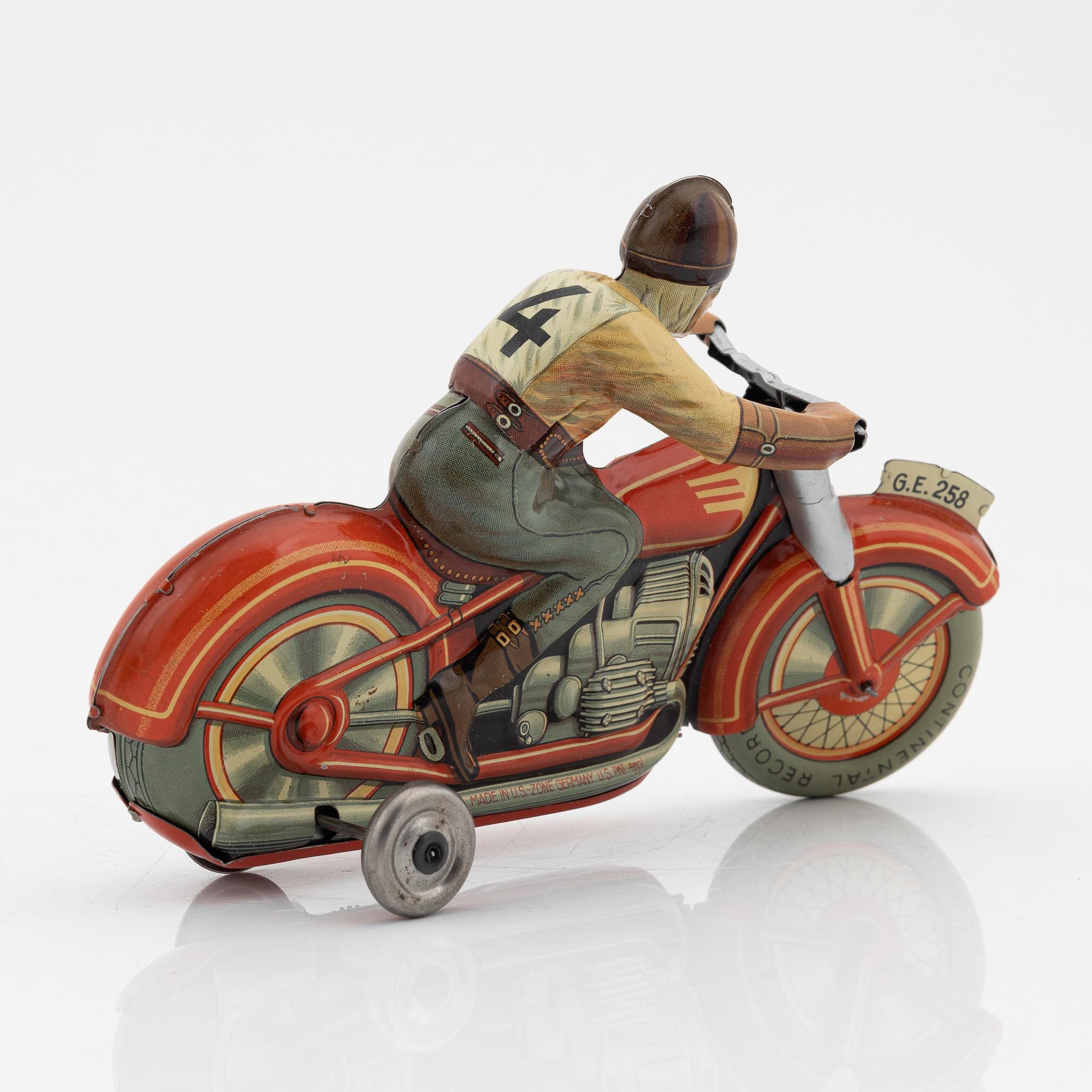 Technofix, a tin motorcycle, Germany ca 1950.