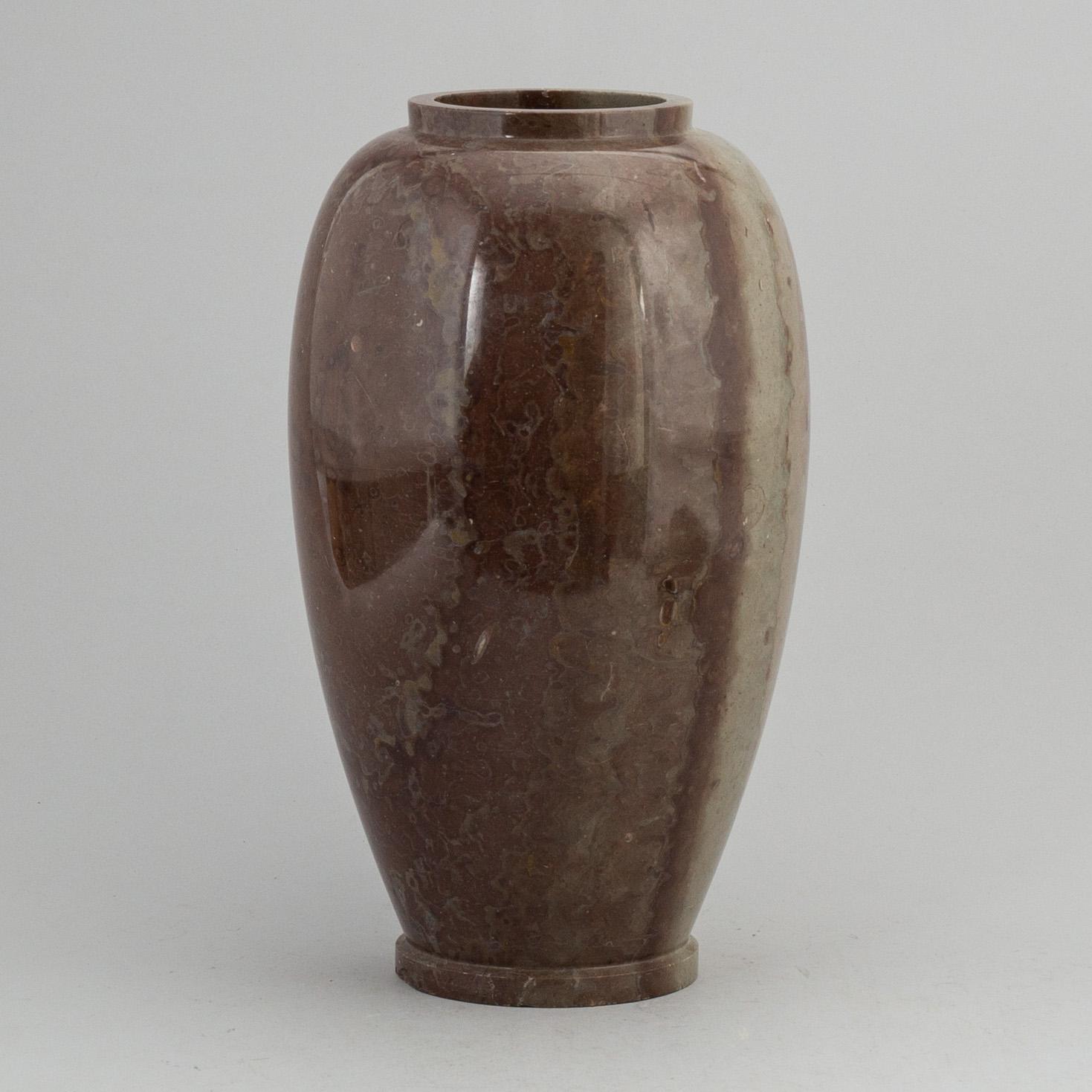 A stone vase.