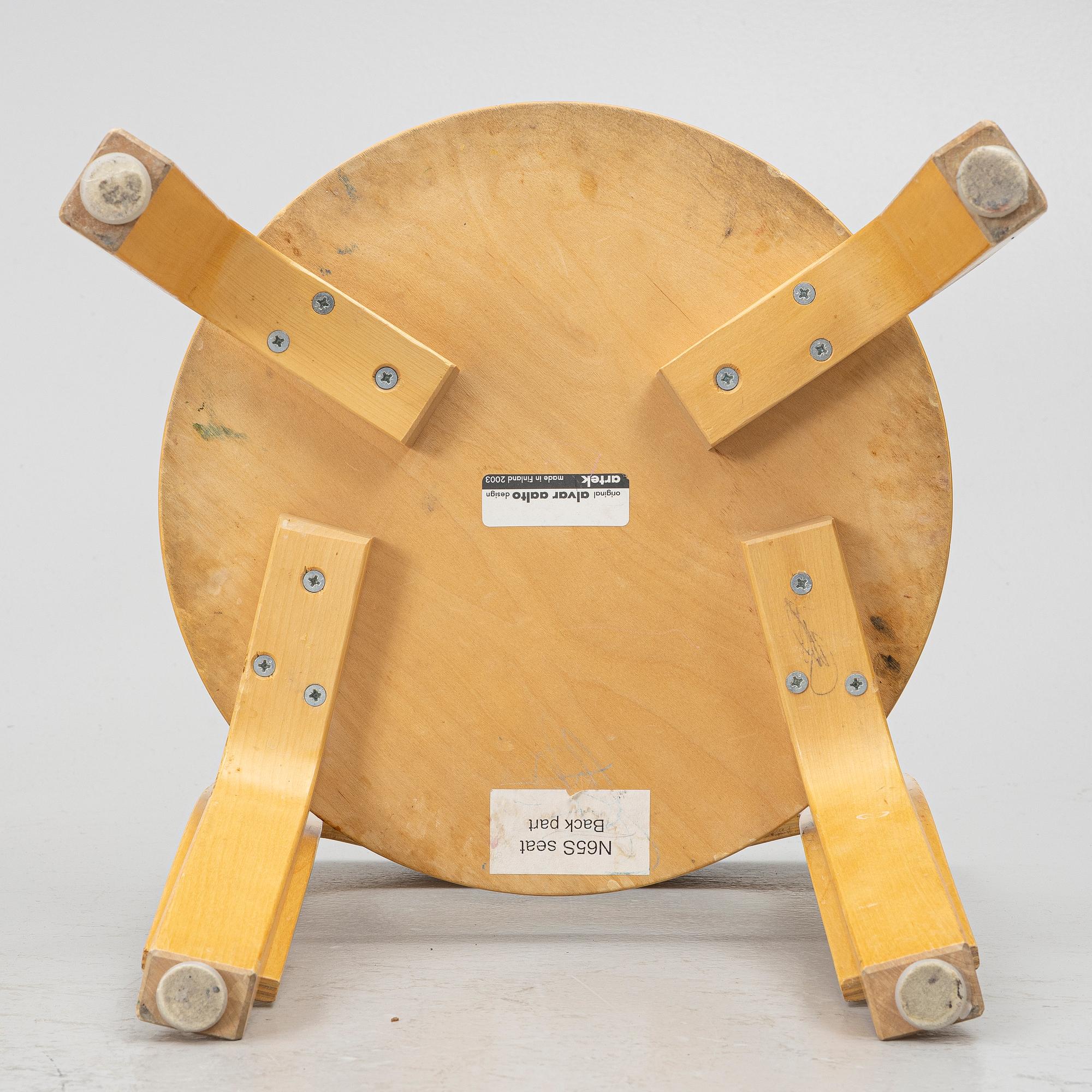 Alvar Aalto, children's chairs, 6 pcs, Artek, Finland.