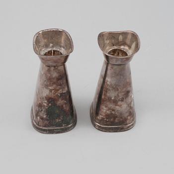 LJUSSTAKAR, ett par, silver, Tore Eldh, Ceson, Göteborg, 1976.