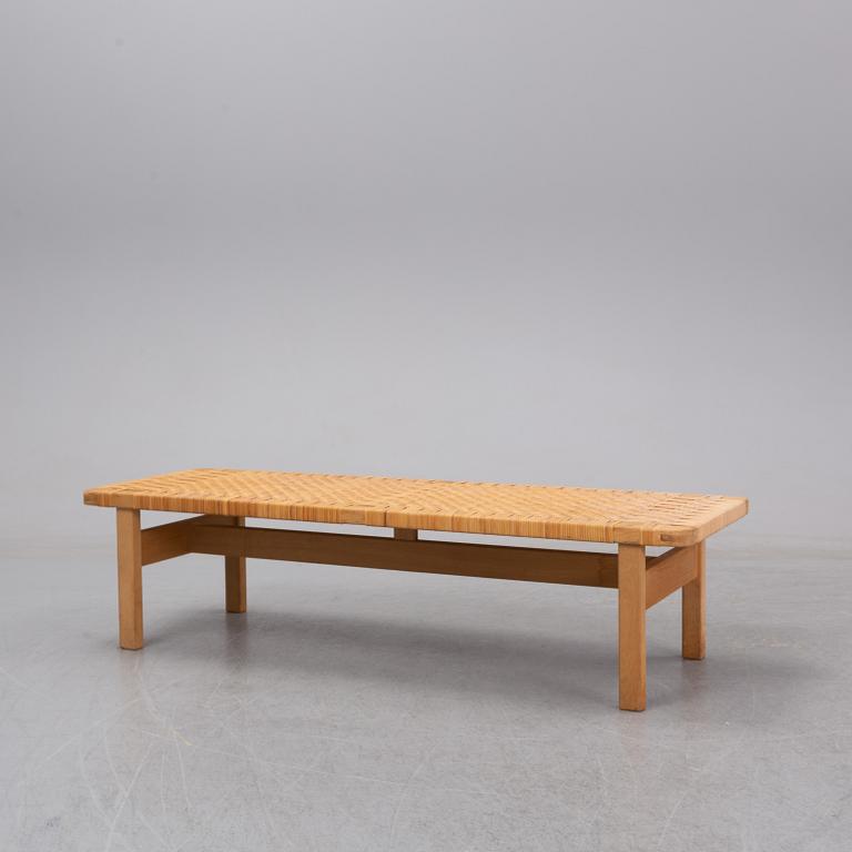 Børge Mogensen, an oak and rattan model 5272 bench, Fredericia, Denmark, 1950's-60's.