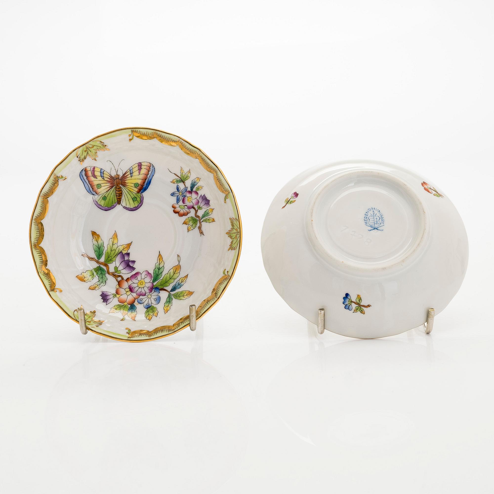 Herend, demitasse kaffeservis, 7 delar,  "Queen Victoria VBO", Ungern.