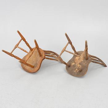 A set of eight Swedish chairs, around the year 1900.