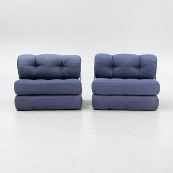 Gillis Lundgren, a pair of 'Tajt' daybeds/easy chairs for IKEA, Sweden 1970s.