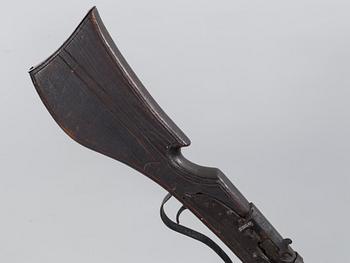 19 th century matchlock rifle with older parts.