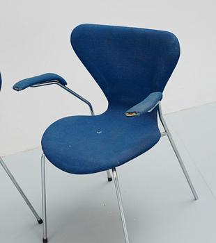 KARMSTOLAR, 4 st, Arne Jacobsen för Fritz Hansen, Danmark, 1987.