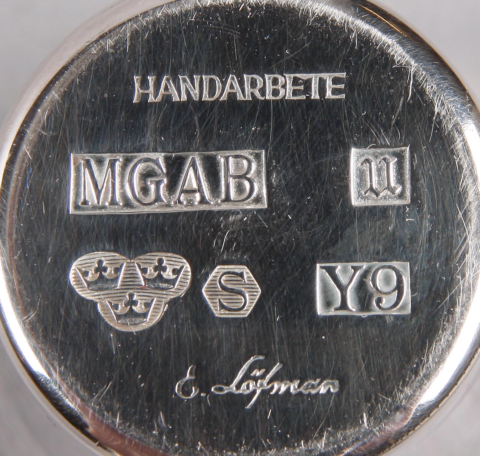 PARTISILVER, 3 delar, bl a K Anderson och MGAB, 1900-tal. Tot ca 175 g.