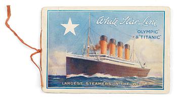 776. BROSCHYR. WHITE STAR LINE. "OLYMPIC" & "TITANIC". "LARGEST STEAMERS IN THE WORLD".