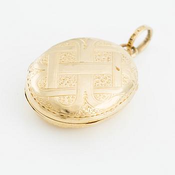 Medallion/Photo Locket, 18K Gold.