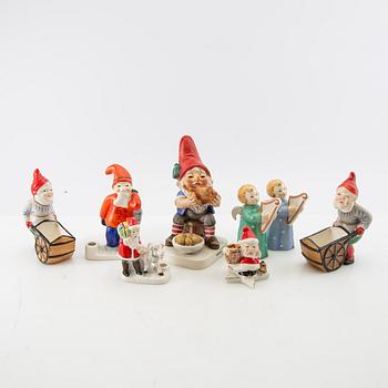 A collection of gnomes, angels, and pigs, approximately 41 pcs, 20th century.