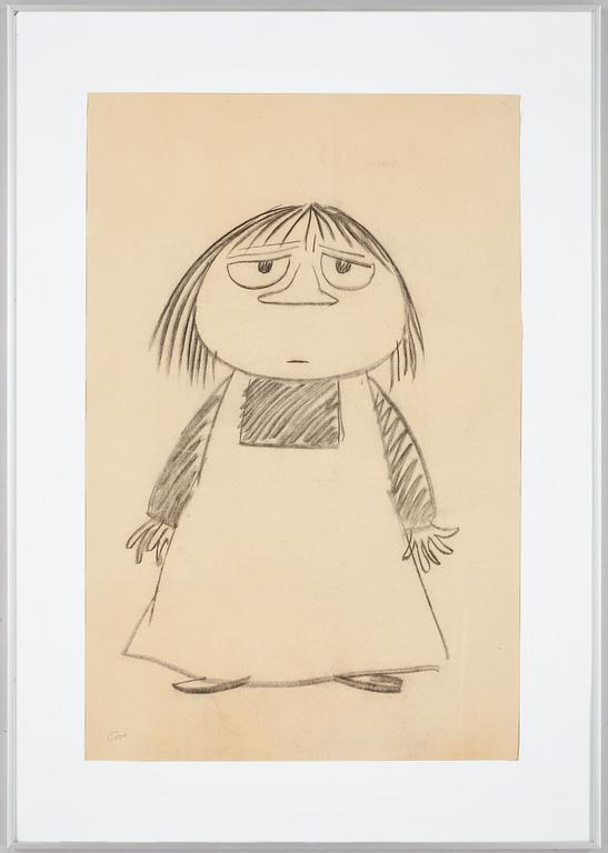 TOVE JANSSON, kolteckning, sign.