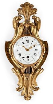 695. A French Louis XV gilt bronze clock by Ferdinand Berthoud (1727-1807).