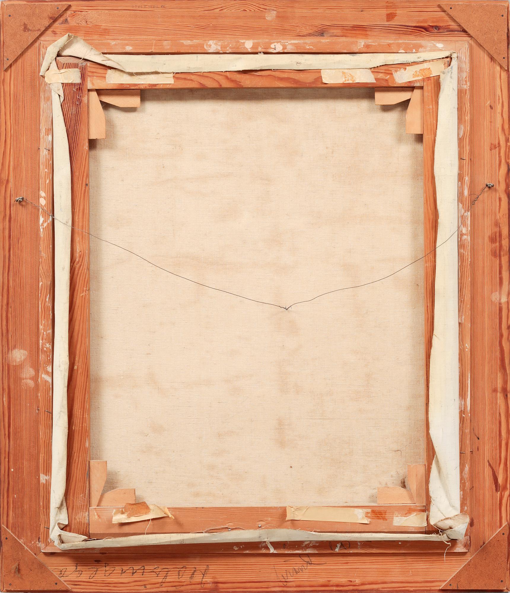 oil on canvas, sogned.