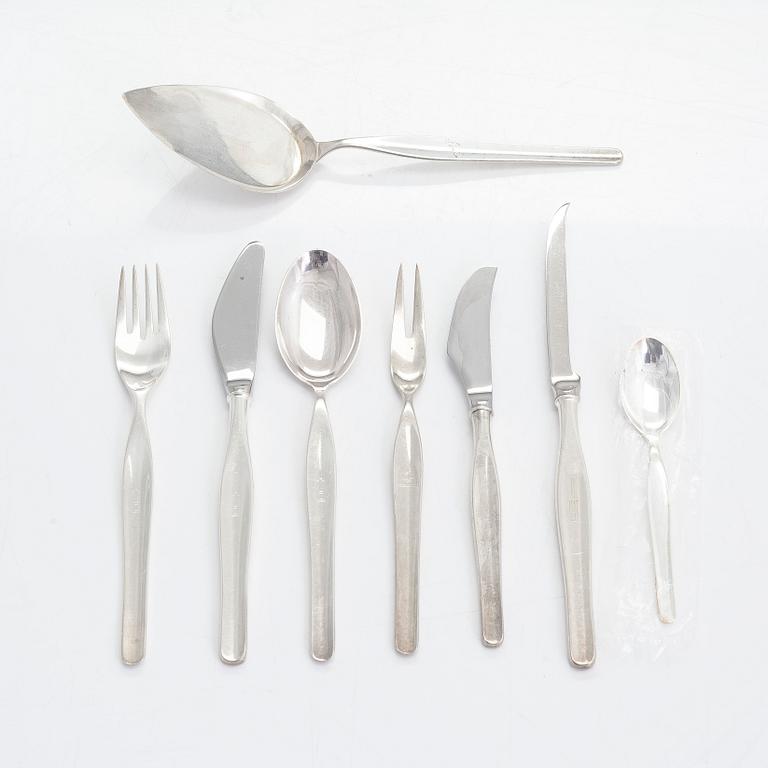 Tapio Wirkkala, a 28-piece set of 'Tapio' silver cutlery, Kultakeskus, Hämeenlinna, mostly from 1950s-1960s.