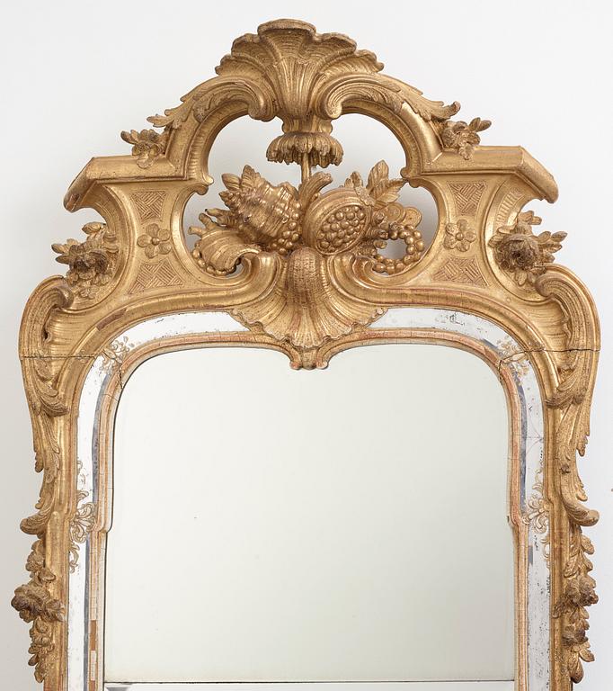 A Swedish Rococo 1760's mirror.