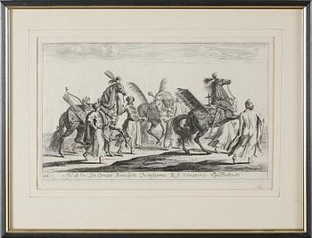 DAVID KLÖCKER EHRENSTRAHL, efter, 2 st, kopparstick, 1700-tal.
