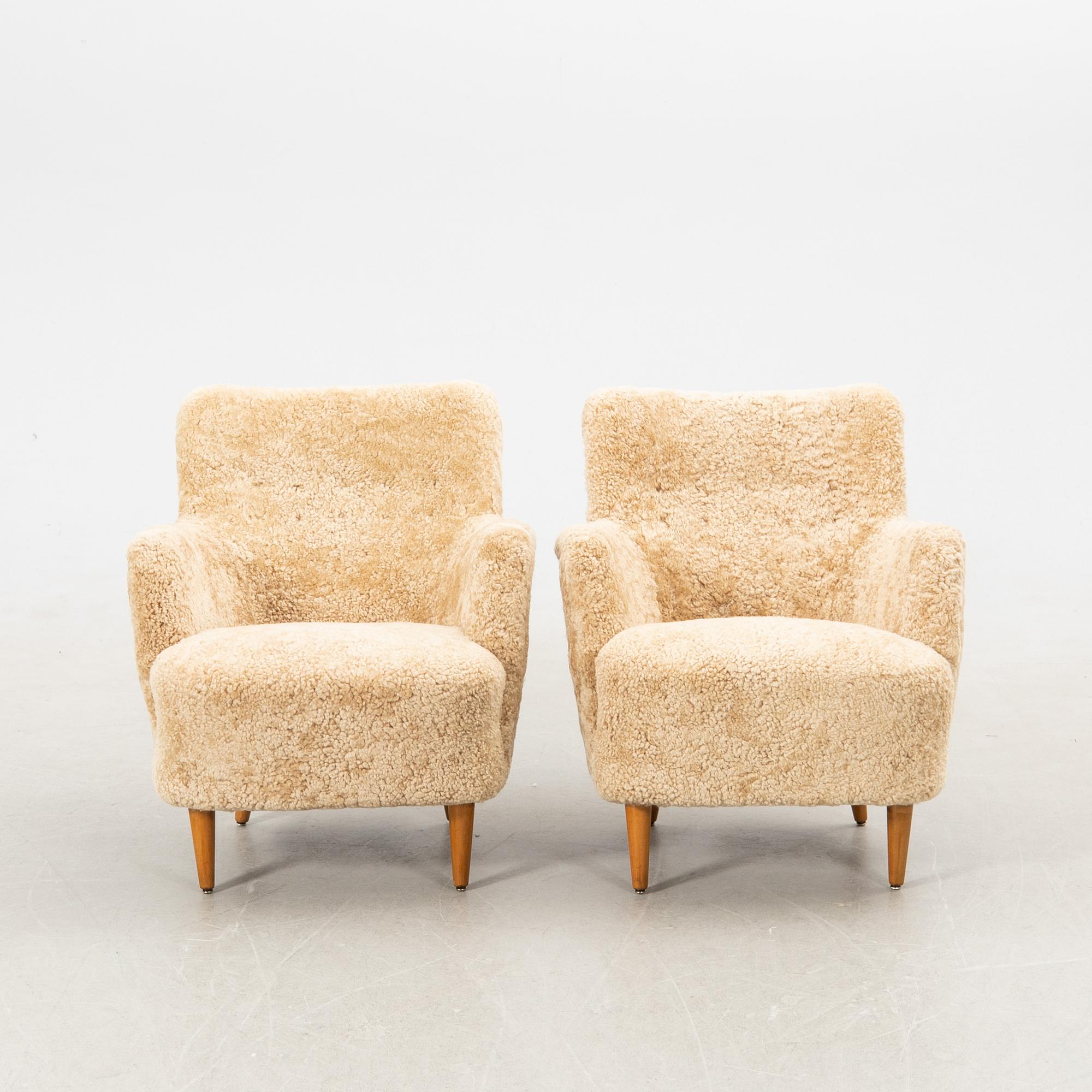 Armchairs, a pair, Swedish Modern, 1940s.