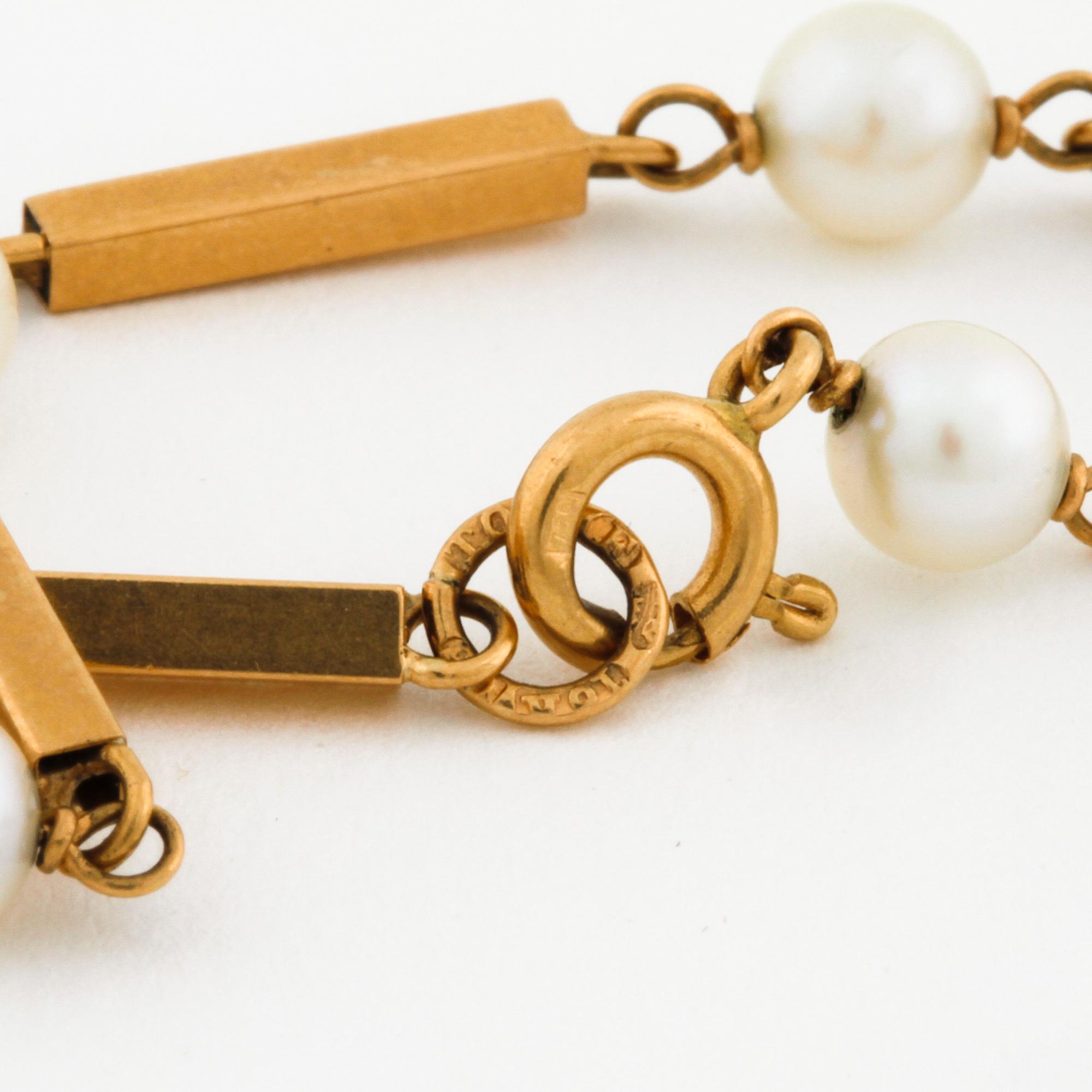 ARMBAND, med odlade pärlor, Torsten Rydén Borås, 1964.