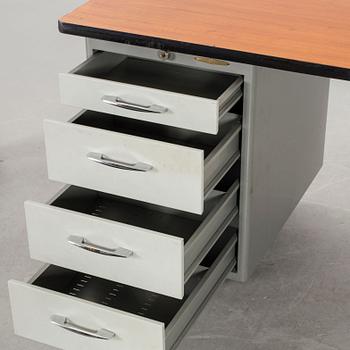 INDUSTRISKRIVBORD, metall, Kontorsmöbler Verkstads AB Lindqvist Motala.