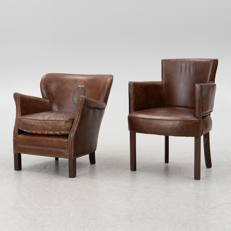 Club chairs, 2 pcs, different models, 2000s.