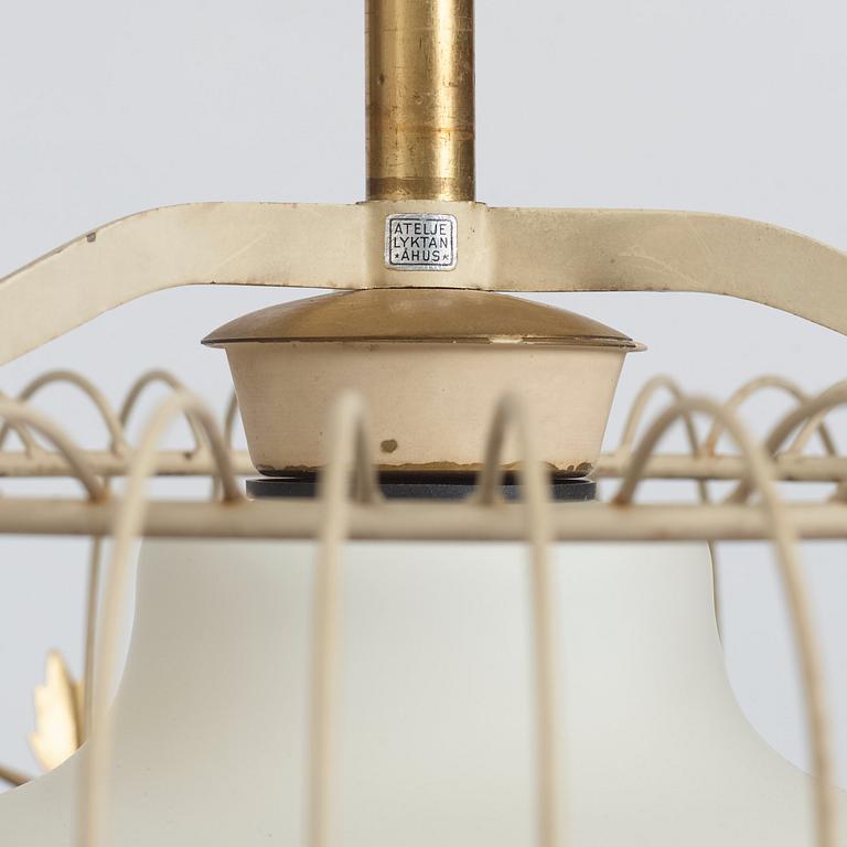 Hans Bergström, a ceiling lamp, model "5", ateljé Lyktan, Åhus, Sweden 1940-50s.