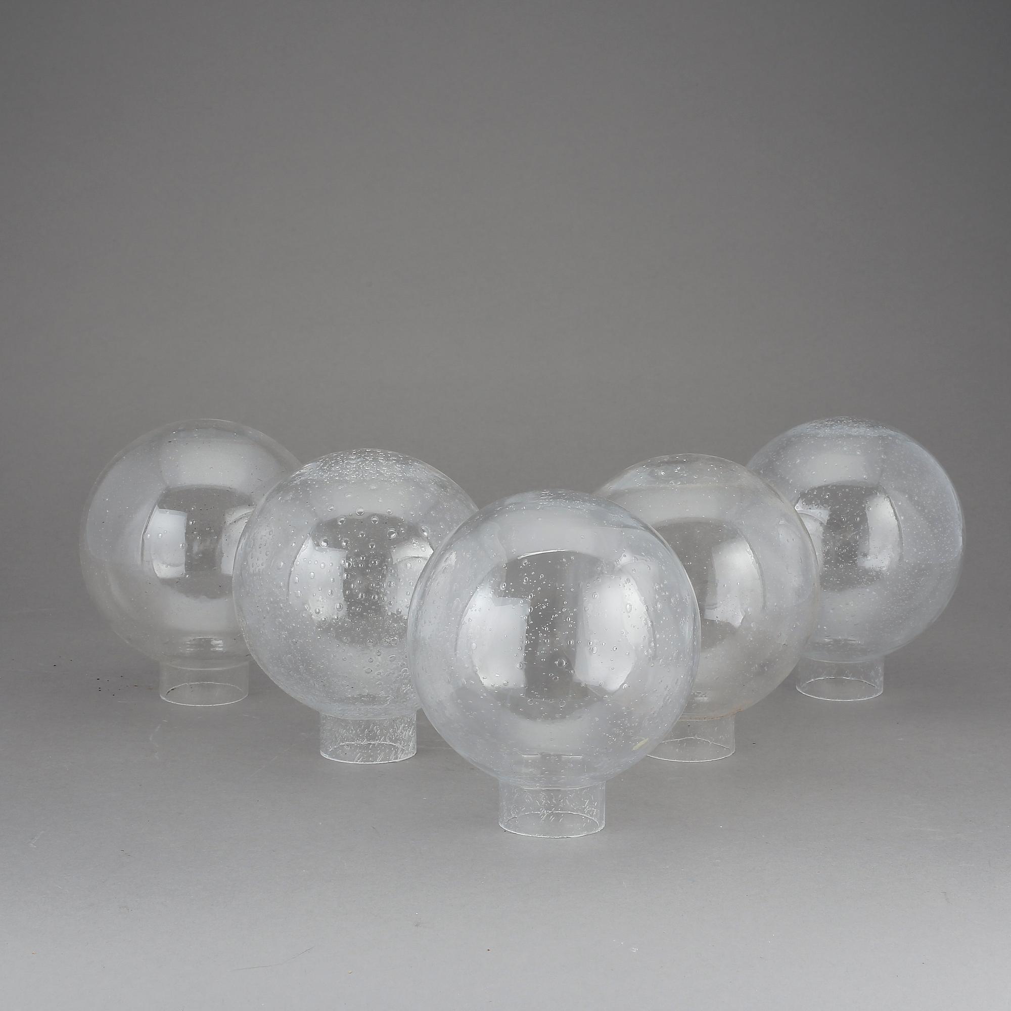 LAMPKUPOR, 25 stycken, glas, troligen Hans Agne Jakobsson, 1900-talets andra hälft.