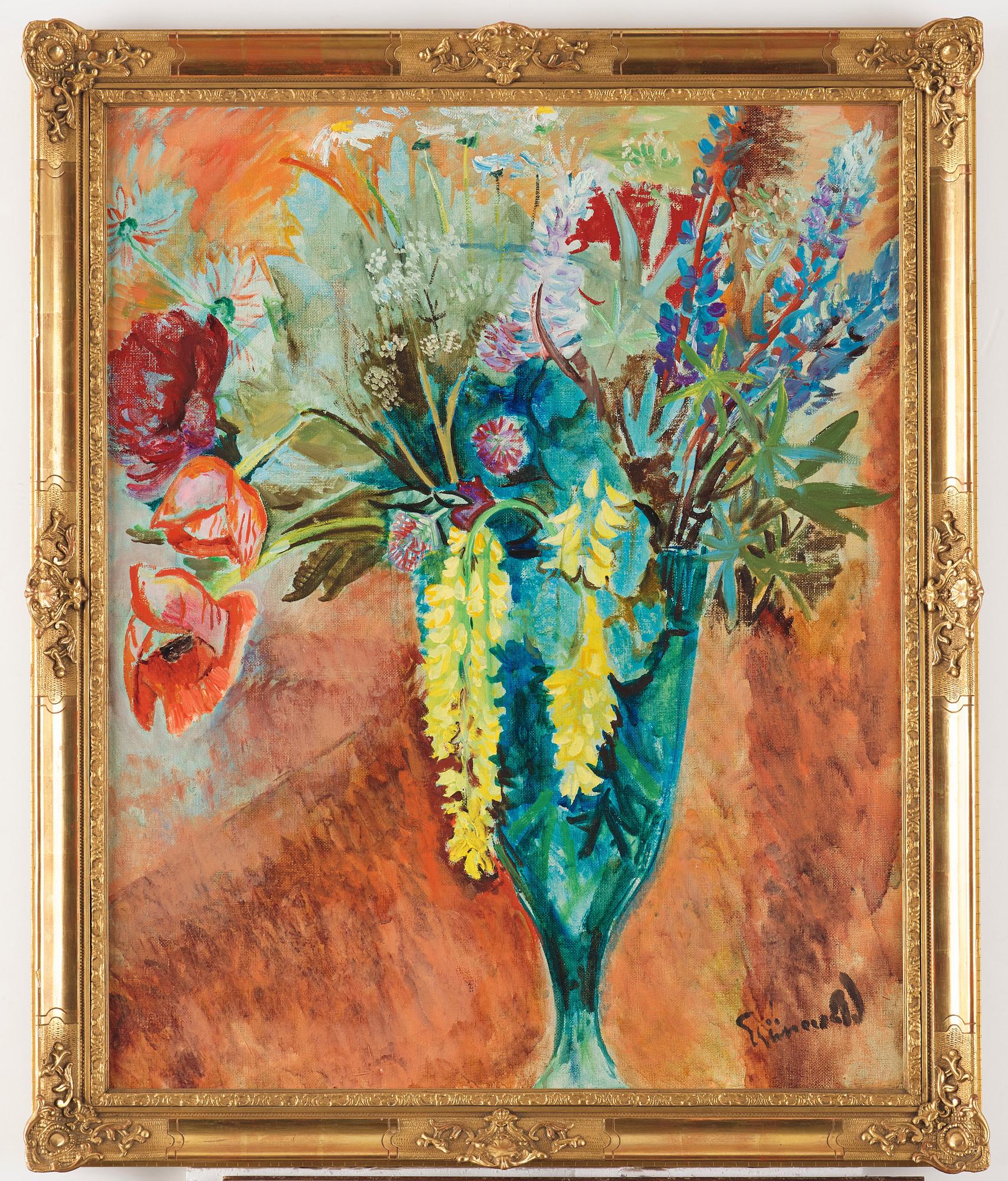 Isaac Grünewald, Still life with flowers.