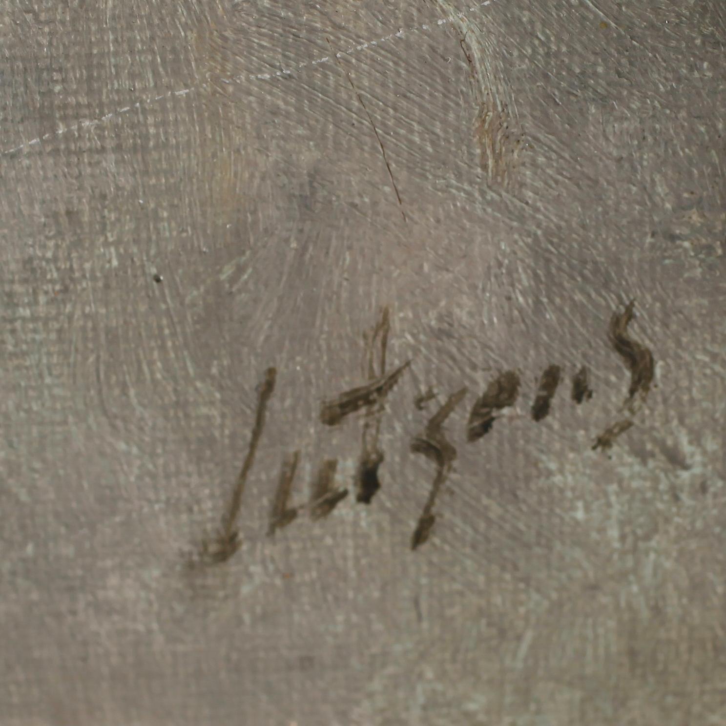 OKÄND KONSTNÄR, 1 par, oljor på duk, signerade Lutgens, 1800-/1900-tal.