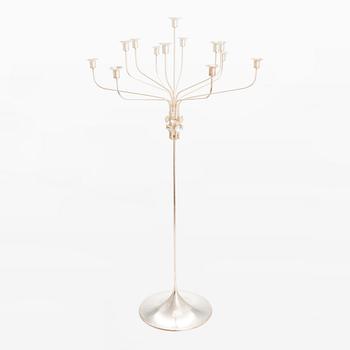 Tapio Wirkkala, a thirteen-candle silver candelabrum 'TW412', Kultakeskus, Hämeenlinna Finland 1986.