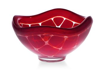 811. A Sven Palmqvist 'ravenna' glass bowl, Orrefors 1958.
