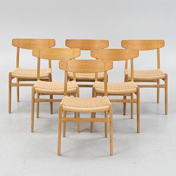 Hans J. Wegner, stolar, 6 st, modell CH-23, för Carl Hansen & Søn, Danmark, 2017.