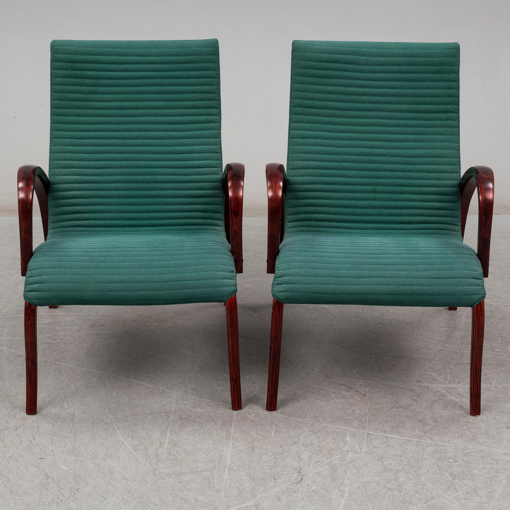 MARKKU PAKKANEN, a pair of 'Harlekiini' easy chairs, Asko, late 20th Century.