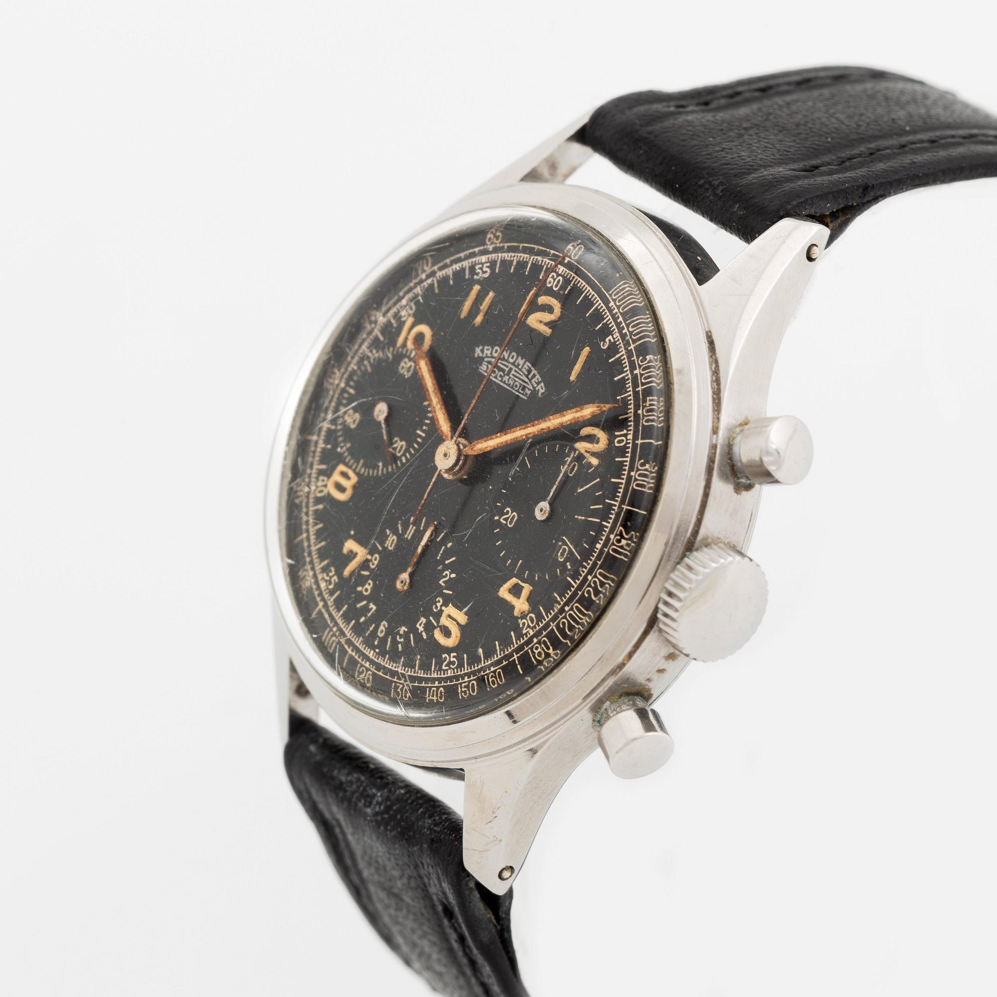Kronometer Stockholm, chronograph, ca 1950.