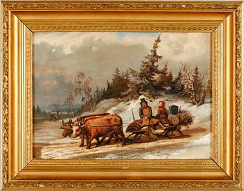 AXEL LEOPOLD WIBERG, olja på duk, sign.