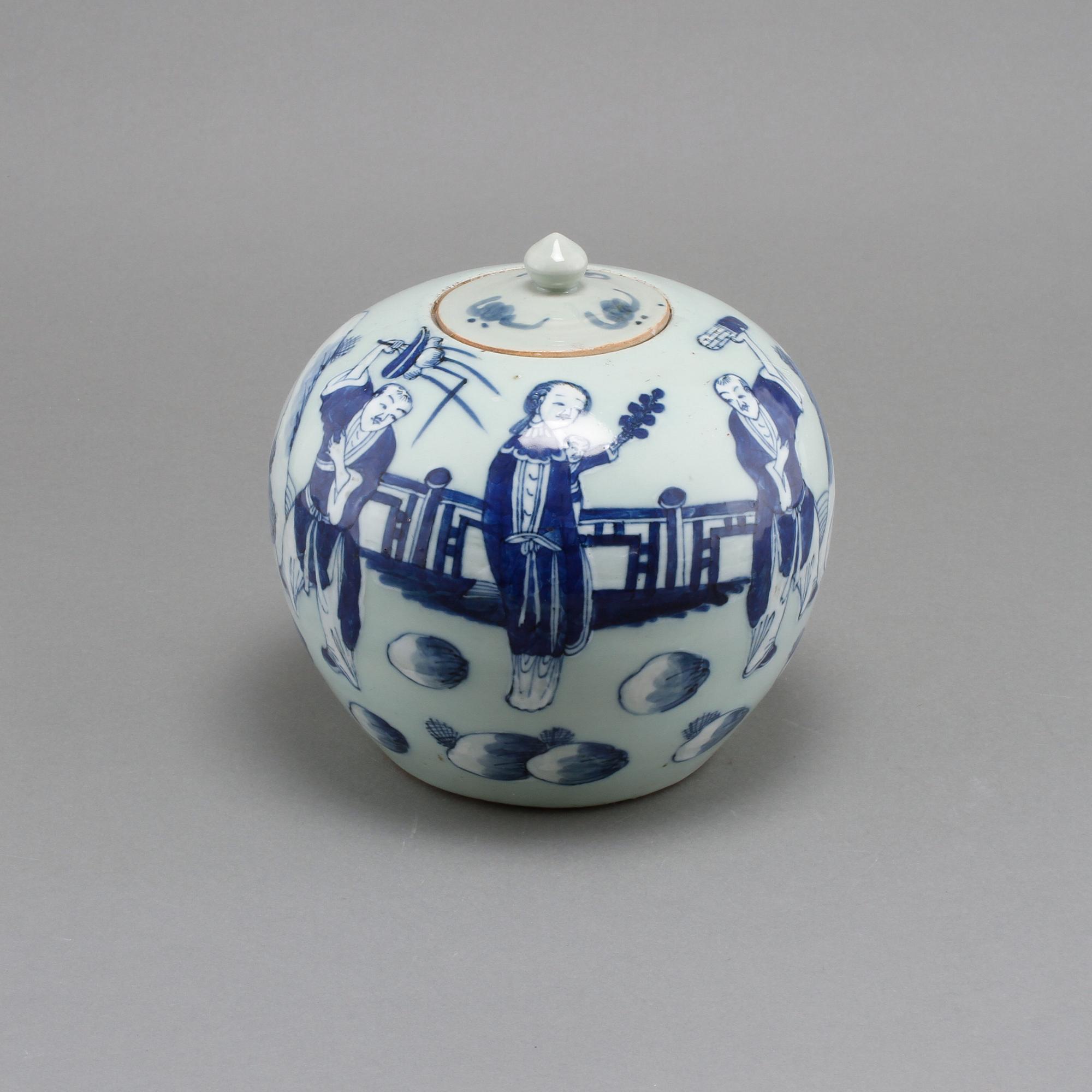 LOCKURNA, porslin, Kina, omkring sekelskiftet 1800/1900.