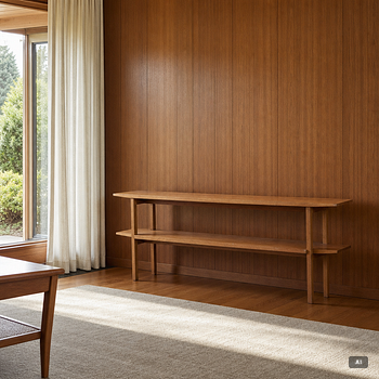 Josef Frank, a model 648 library table, Firma Svenskt Tenn, Sweden, before 1985.