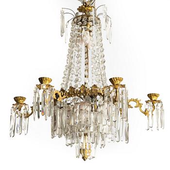A chandelier, late 19th Century.