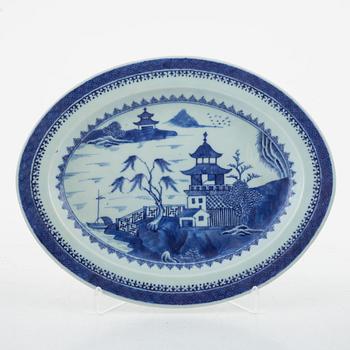 Serveringsfat, 3 st, porslin, Kina, Jiaqing (1796-1820).