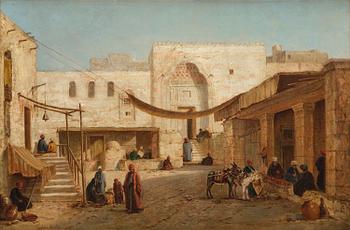 782. John Varley Jr., "The Market Place, Girgeh, Upper Egypt".