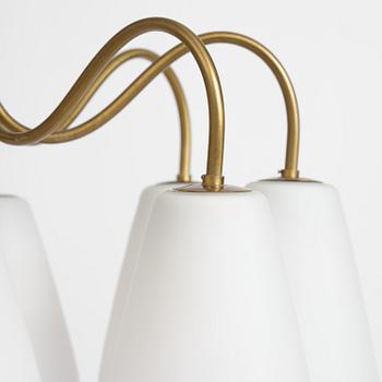 Harald Notini, eller Uno Westerberg, taklampa, Arvid Böhlmarks Lampfabrik, Stockholm, 1950-tal.