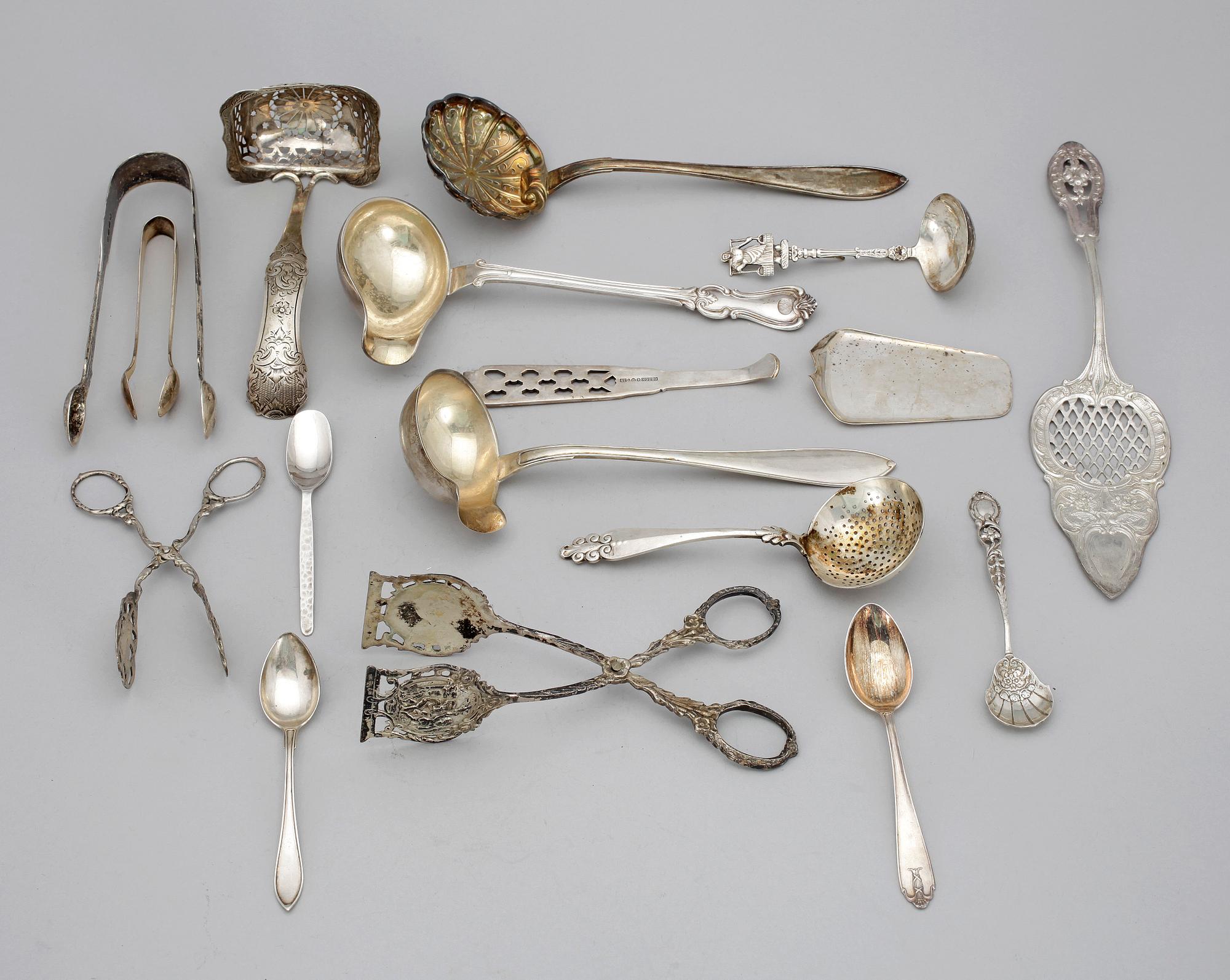 PARTI BESTICK, 27 delar, silver. Total vikt 684g.