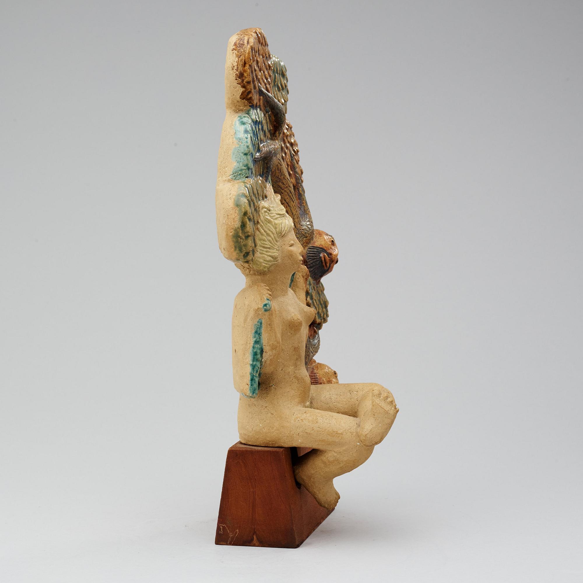 A Stig Lindberg stoneware sculpture, Gustavsberg Studio, probably 1940's.