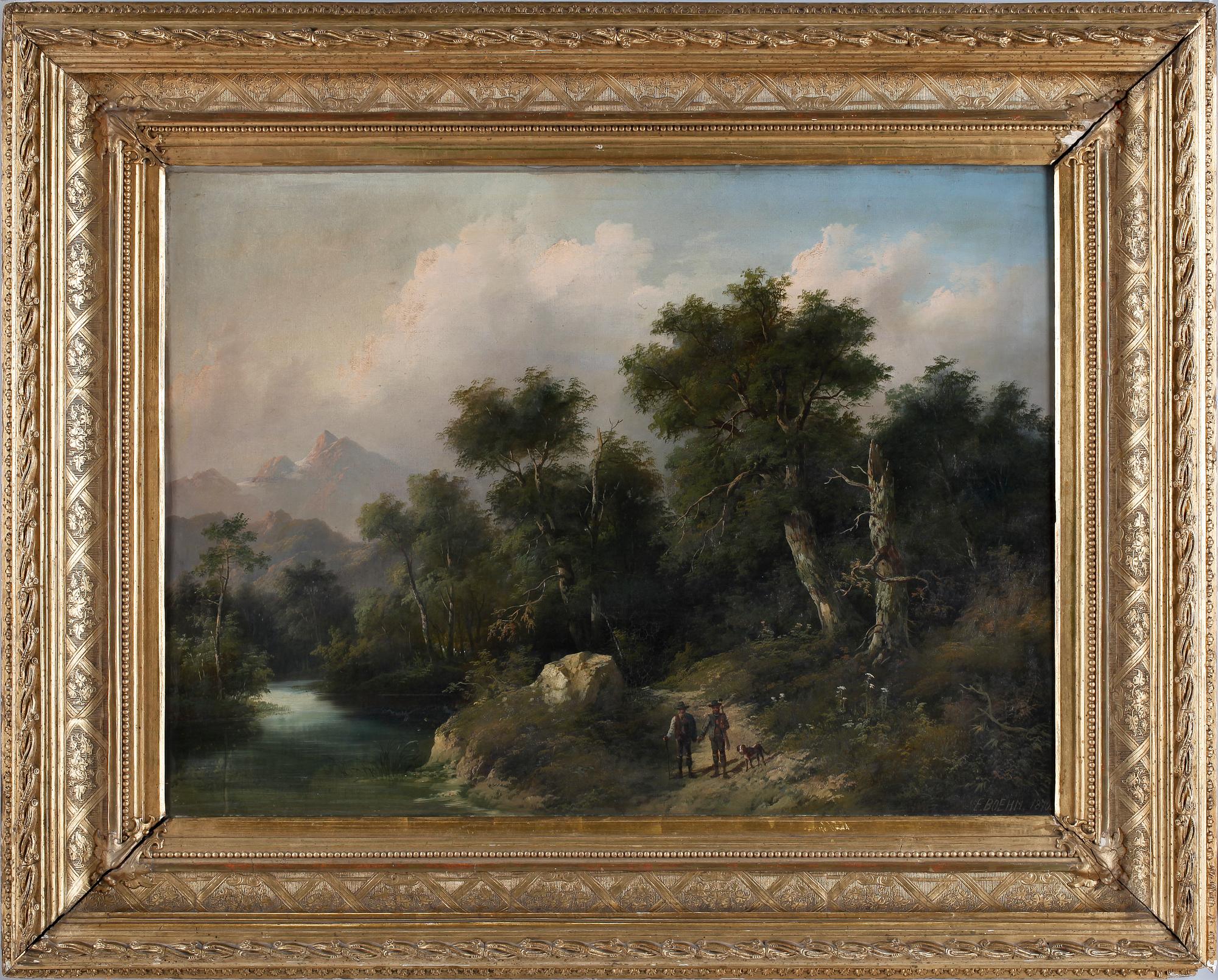 EDUARD BÖHM, olja på duk, sign o dat 1870.
